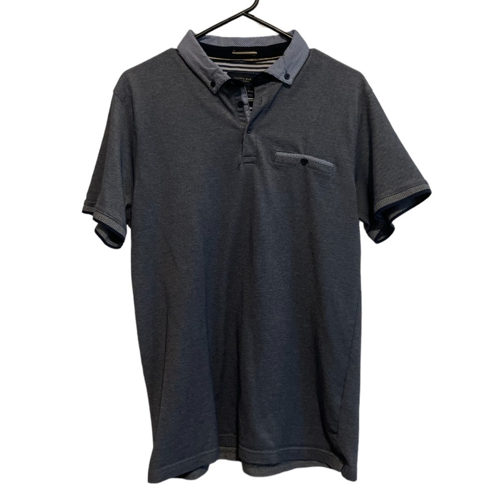 Cactus Man Ricky Singh Blue Short Sleeve Collared Polo Size Large